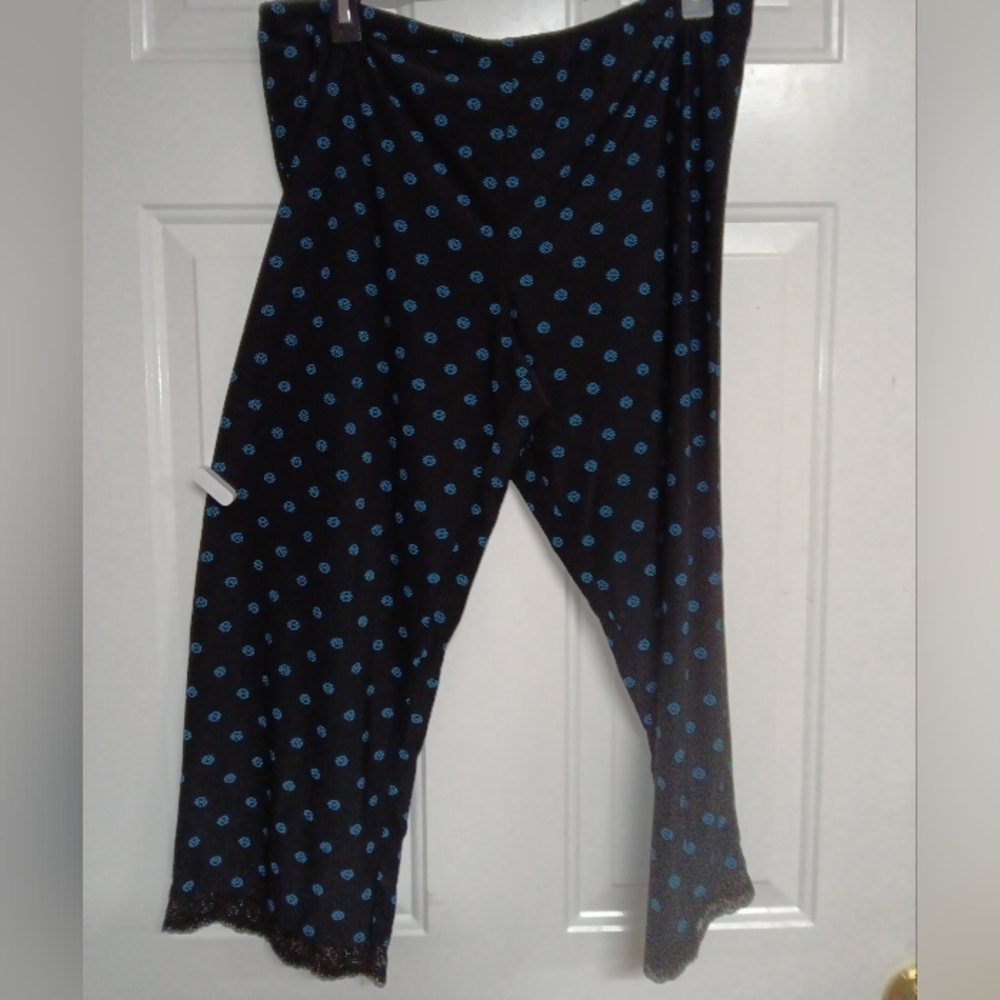 🦋George Black Sleepwear with Blue Dots Size Large